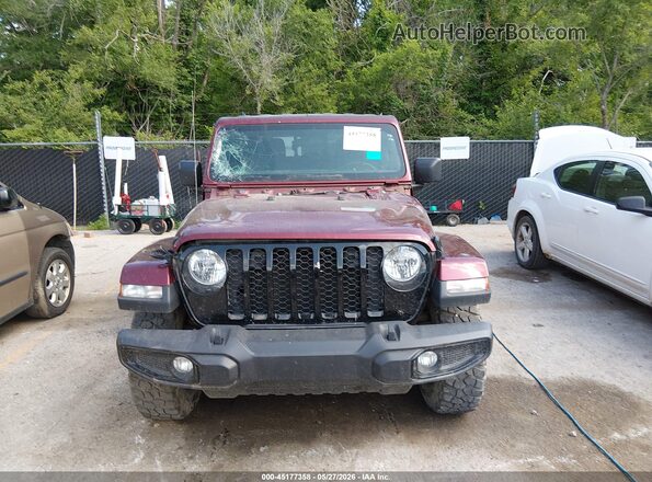 1C6HJTAG3ML523084 2021 JEEP GLADIATOR Maroon უკანა სალონის ხედი