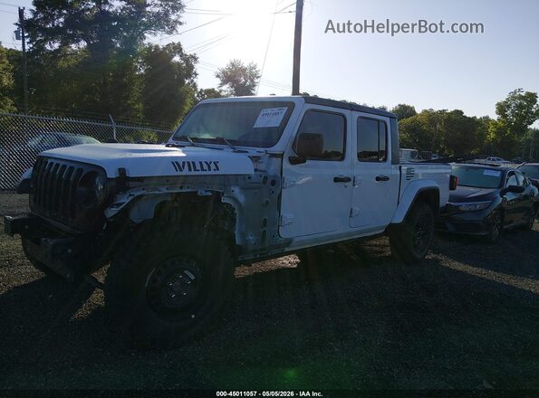 1C6HJTAG3NL162909 2022 JEEP GLADIATOR White წინა მარცხენა ხედი სამი მეოთხედიდან