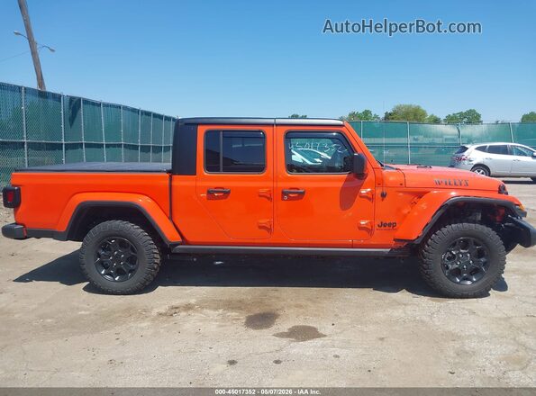 1C6HJTAG4PL578180 2023 JEEP GLADIATOR Orange Widok wnętrza z tyłu