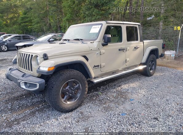 1C6HJTAG9LL192672 2020 JEEP GLADIATOR Tan Առջևի ձախ երեք քառորդ տեսարան