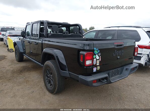 1C6HJTAGXML527648 2021 JEEP GLADIATOR Black Trasero izquierdo