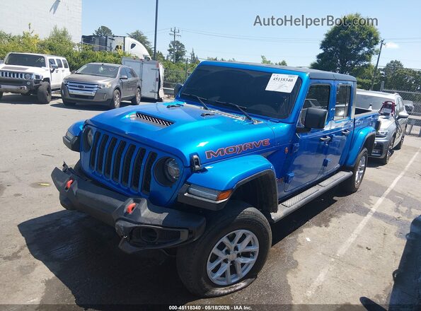 1C6JJTEG7ML551675 2021 JEEP GLADIATOR Blue წინა მარცხენა ხედი სამი მეოთხედიდან