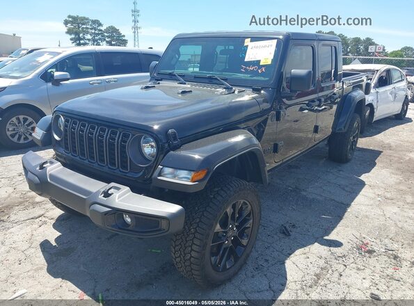 1C6PJTAG8SL500490 2025 JEEP GLADIATOR Black Առջևի ձախ երեք քառորդ տեսարան