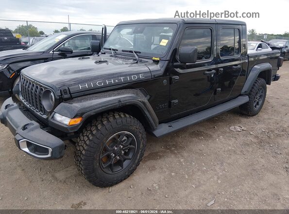 1C6PJTAG9SL534776 2025 JEEP GLADIATOR Black Առջևի ձախ երեք քառորդ տեսարան