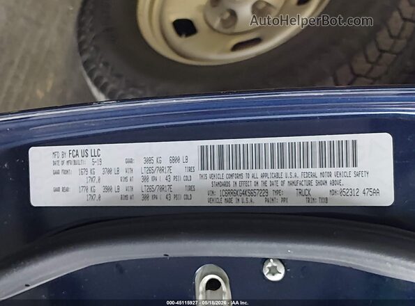 1C6RR6KG4KS657229 2019 RAM 1500 CLASSIC Navy 