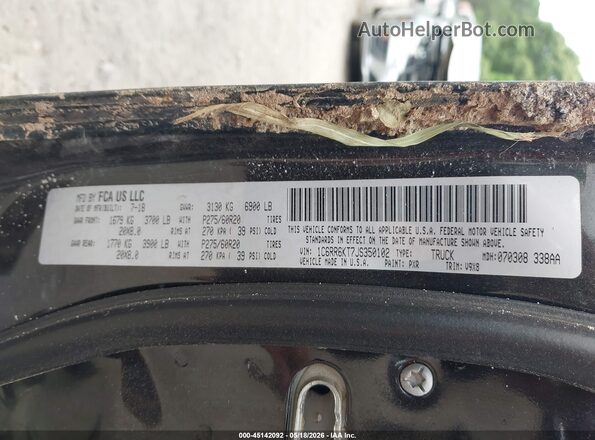1C6RR6KT7JS350102 2018 RAM 1500 Black Engine compartment view