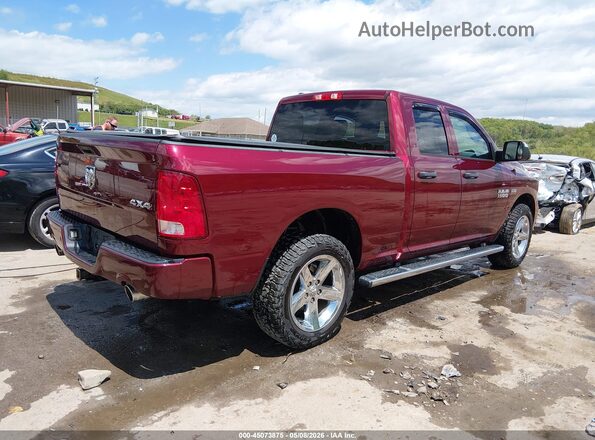 1C6RR7FT3JS189585 2018 RAM 1500 Maroon უკანა მარჯვენა