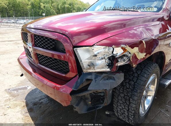 1C6RR7FT3JS189585 2018 RAM 1500 Maroon წინა ხედი
