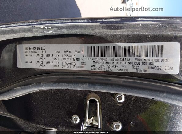 1C6RR7FT7GS102344 2016 RAM 1500 Gray Engine compartment view