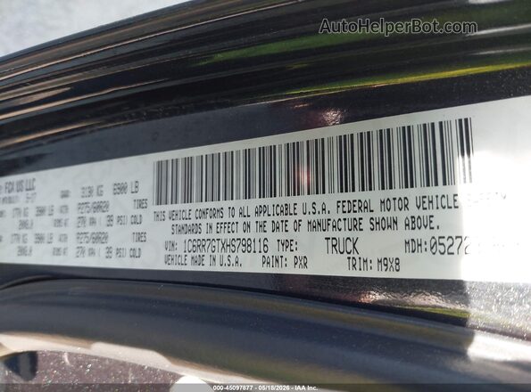 1C6RR7GTXHS798116 2017 RAM 1500 Black 