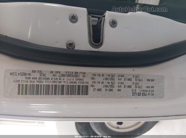 1C6RR7KG8GS108677 2016 RAM 1500 White 