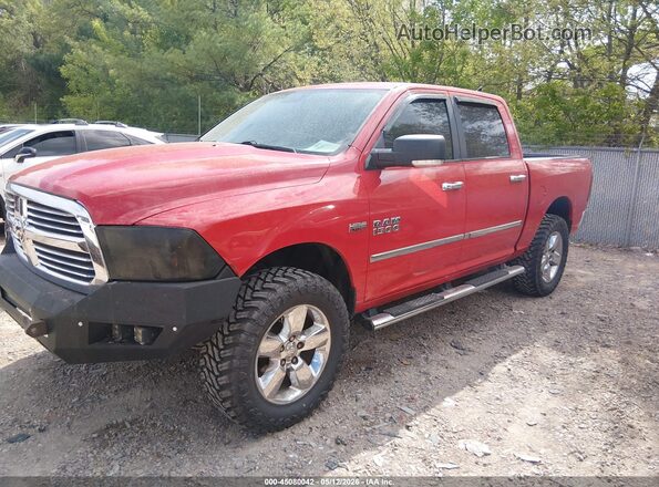1C6RR7LT1GS222774 2016 RAM 1500 Red წინა მარცხენა ხედი სამი მეოთხედიდან