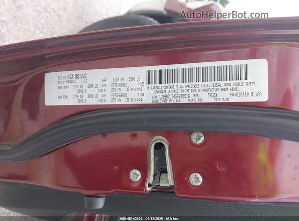 1C6RR7LT4GS205516 2016 RAM 1500 Maroon 