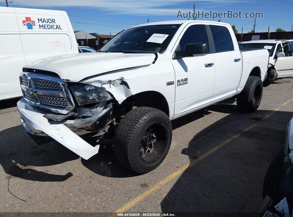 1C6RR7LT9JS349036 2018 RAM 1500 White Առջևի ձախ երեք քառորդ տեսարան