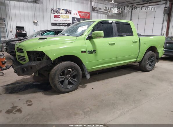 1C6RR7MT6HS769930 2017 RAM 1500 Green Առջևի ձախ երեք քառորդ տեսարան