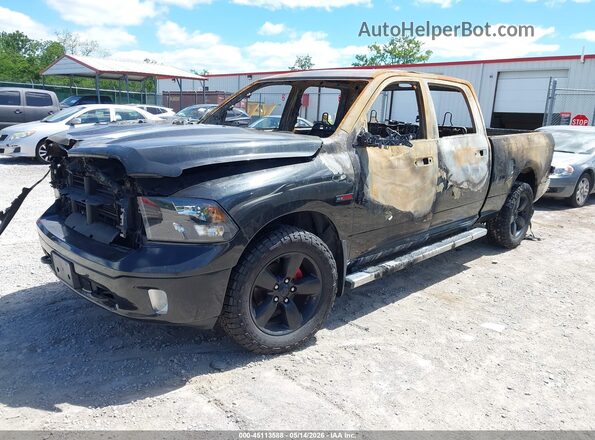 1C6RR7TM7JS282932 2018 RAM 1500 Black Առջևի ձախ երեք քառորդ տեսարան
