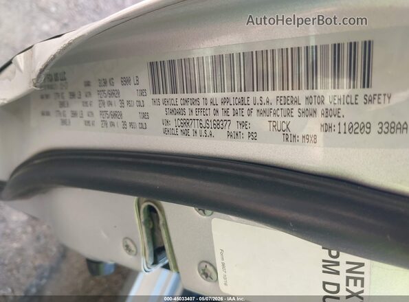1C6RR7TT6JS168377 2018 RAM 1500 Silver Engine compartment view