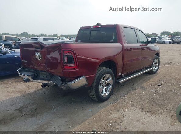 1C6RREFT0MN661975 2021 RAM 1500 Burgundy Rear right