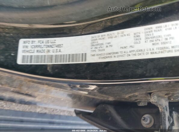 1C6RREJT0NN274657 2022 RAM 1500 Black Vista del compartimento del motor