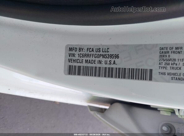 1C6RRFFG0PN539596 2023 RAM 1500 White Engine compartment view