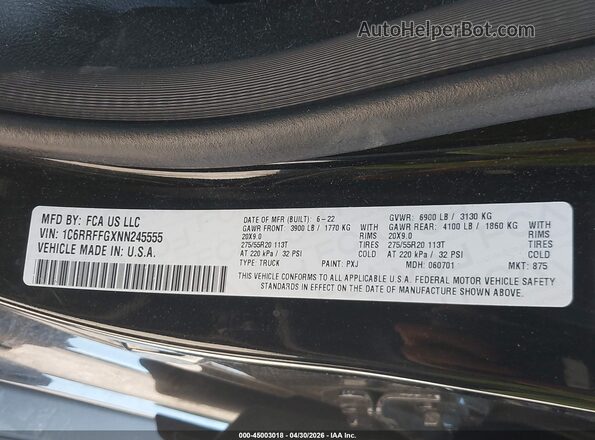 1C6RRFFGXNN245555 2022 RAM 1500 Black ძრავის განყოფილების ხედი