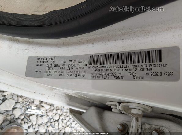 1C6SRFBT4KN822435 2019 RAM 1500 White Widok komory silnika