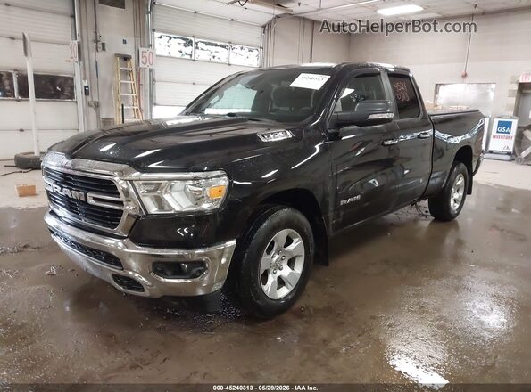 1C6SRFBT4KN865589 2019 RAM 1500 Black წინა მარცხენა ხედი სამი მეოთხედიდან