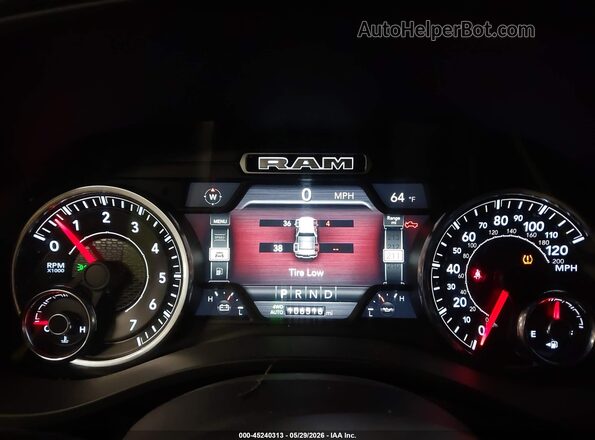 1C6SRFBT4KN865589 2019 RAM 1500 Black უკანა სავარძლების ხედი
