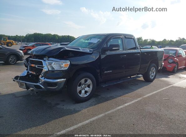 1C6SRFBT7MN606503 2021 RAM 1500 Black Առջևի ձախ երեք քառորդ տեսարան