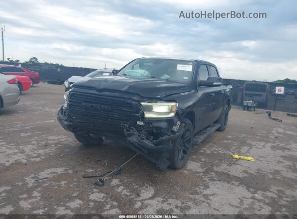1C6SRFFT4LN397052 2020 RAM 1500 Black წინა მარცხენა ხედი სამი მეოთხედიდან