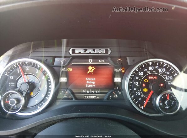 1C6SRFFT7LN350176 2020 RAM 1500 Red Rear seats view