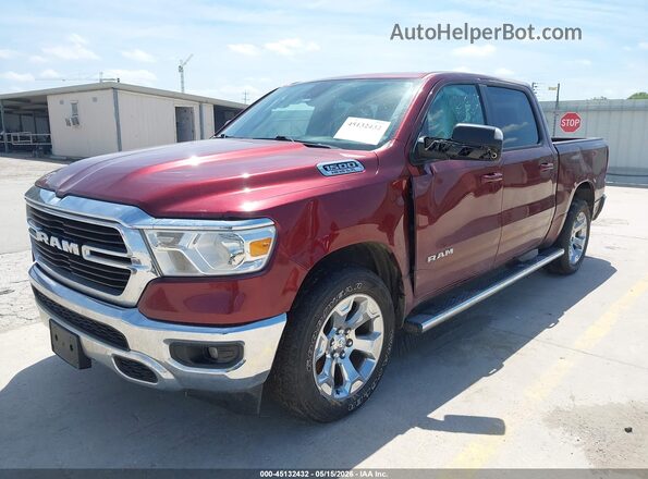 1C6SRFFTXMN829967 2021 RAM 1500 Maroon Przód lewy