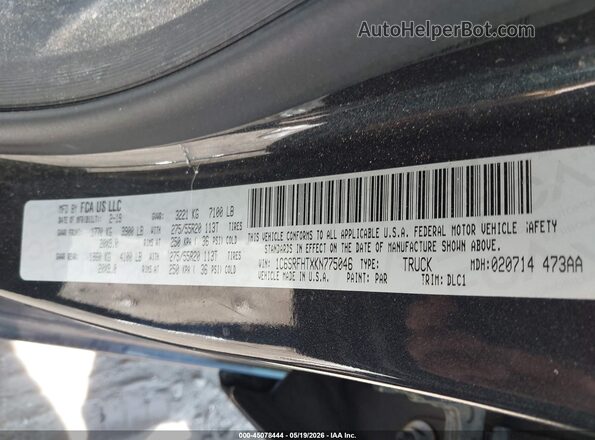 1C6SRFHTXKN775046 2019 RAM 1500 Gray 