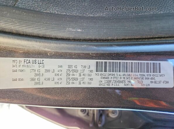 1C6SRFJT2KN584876 2019 RAM 1500 Gray 