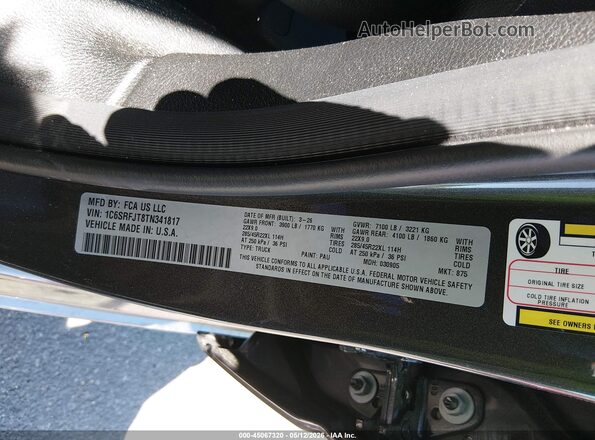 1C6SRFJT8TN341817 2026 RAM 1500 Gray Շարժիչի բաժամունքի տեսք