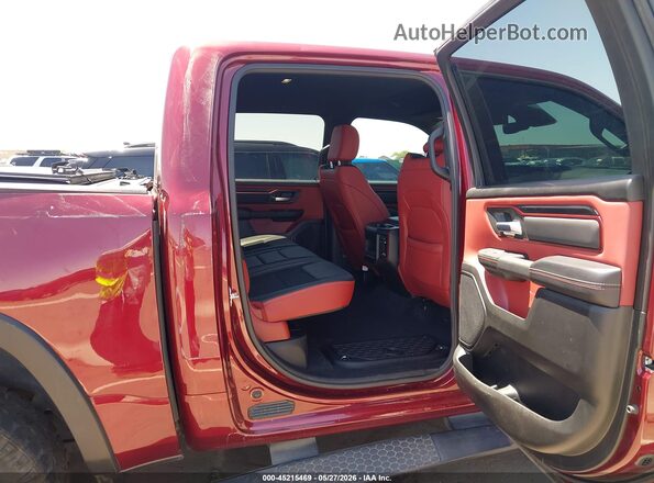 1C6SRFLP2SN524581 2025 RAM 1500 Burgundy Vista de la etiqueta del VIN