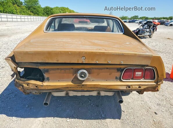 1F01F143439 1971 FORD MUSTANG Gold Вид ззаду