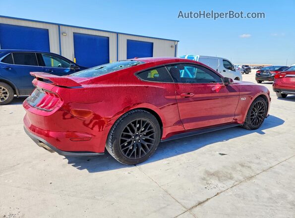 1FA6P8CF0K5157737 2019 FORD MUSTANG Темно-бордовый Задняя правая четверть