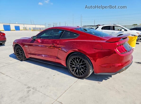 1FA6P8CF0K5157737 2019 FORD MUSTANG Темно-бордовый Задняя левая четверть