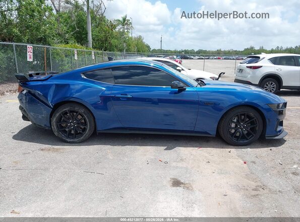1FA6P8CF0R5405642 2024 FORD MUSTANG Blue Вид задньої частини салону