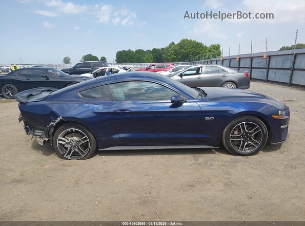 1FA6P8CF1L5189369 2020 FORD MUSTANG Dark Blue Widok wnętrza 360 stopni