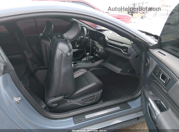 1FA6P8CF1R5431201 2024 FORD MUSTANG Синий Вид салона спереди