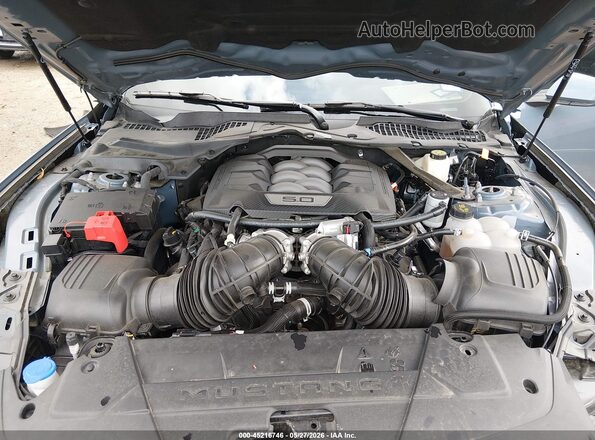 1FA6P8CF1R5431201 2024 FORD MUSTANG Синий Вид сзади