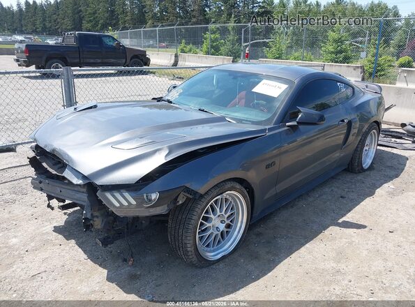 1FA6P8CF2G5209652 2016 FORD MUSTANG Gray Передня ліва чверть