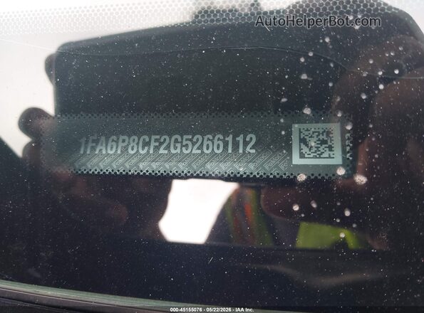 1FA6P8CF2G5266112 2016 FORD MUSTANG Green Vista del compartimento del motor