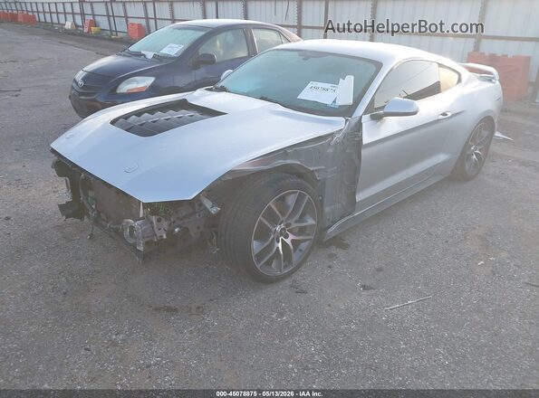 1FA6P8CF2K5144150 2019 FORD MUSTANG Silver წინა მარცხენა ხედი სამი მეოთხედიდან