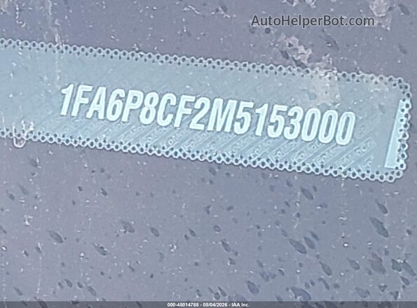 1FA6P8CF2M5153000 2021 FORD MUSTANG Black Vista del compartimento del motor