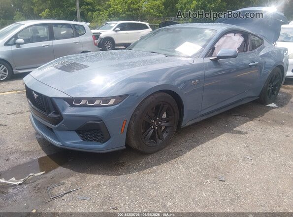 1FA6P8CF2R5428307 2024 FORD MUSTANG Blue Front left