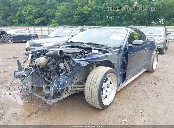 1FA6P8CF4K5108735 2019 FORD MUSTANG Blue Առջևի ձախ երեք քառորդ տեսարան