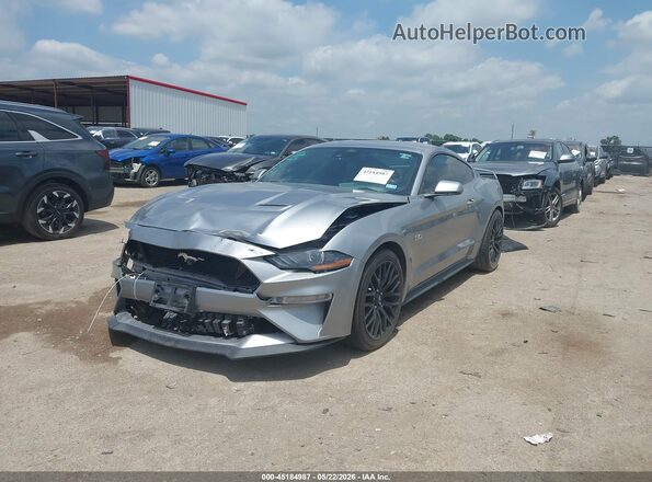 1FA6P8CF4M5117339 2021 FORD MUSTANG Silver Առջևի ձախ երեք քառորդ տեսարան